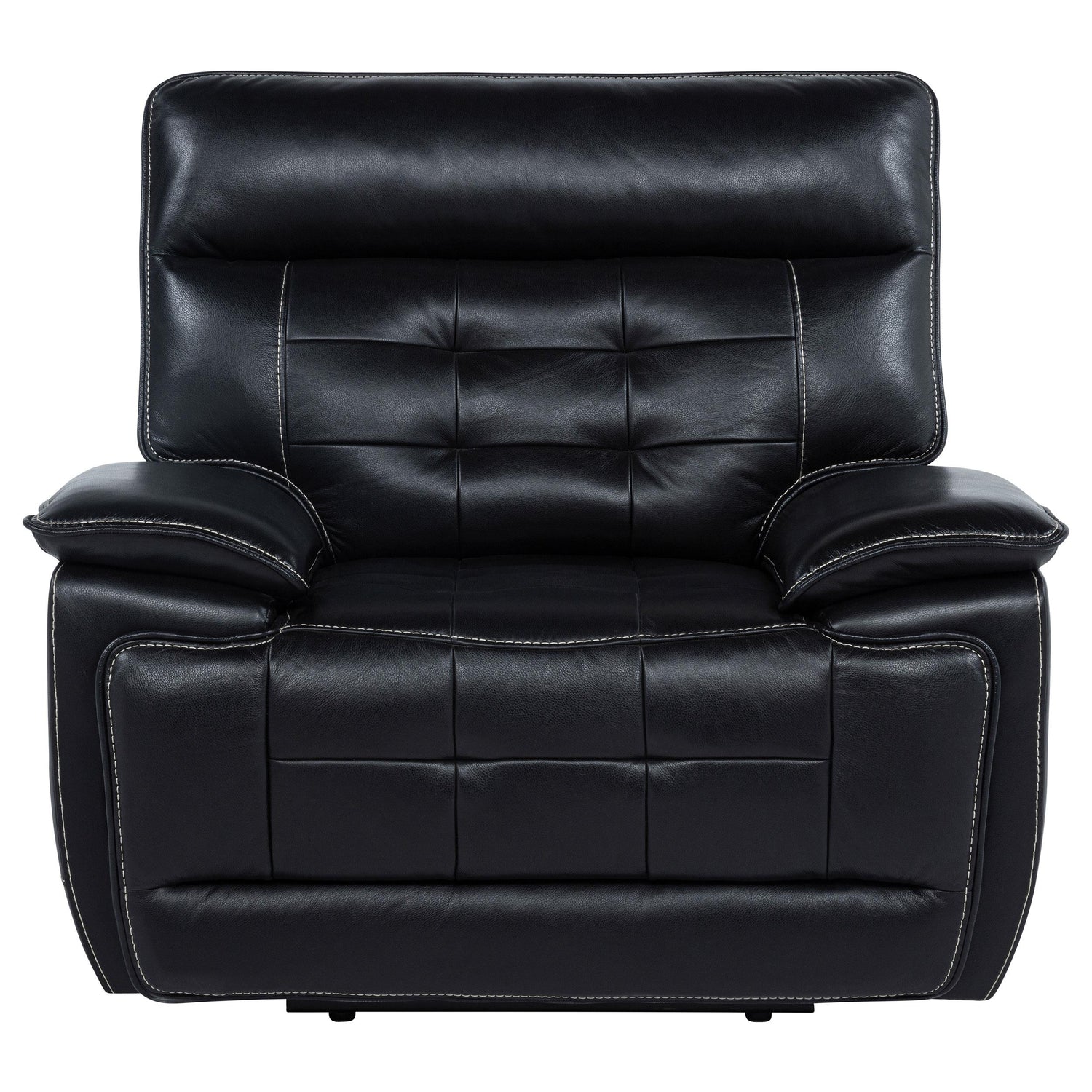 Hewitt Leather Upholstered Dual Power Recliner Chair Black - 609613PP