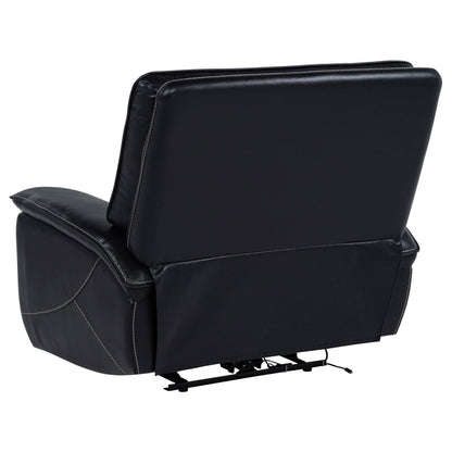 Hewitt Leather Upholstered Dual Power Recliner Chair Black - 609613PP
