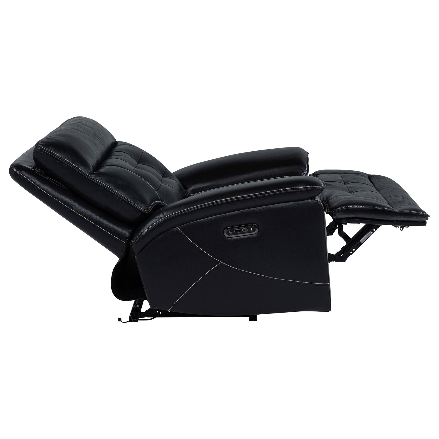 Hewitt Leather Upholstered Dual Power Recliner Chair Black - 609613PP