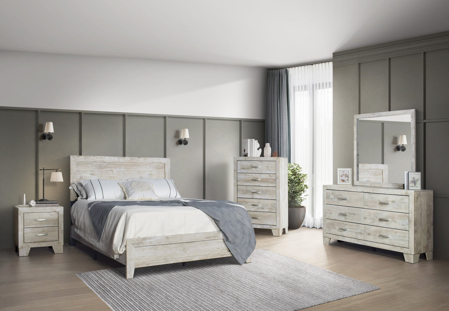 HH3620 - 5pc Bedroom Set - Queen, King *King 5PC - HH3620 - 5pc Bedroom Set King 5PC