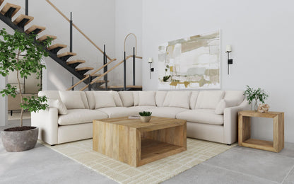 Hobson 5-piece Upholstered Modular Sectional Sofa Ivory - 551451-SETA