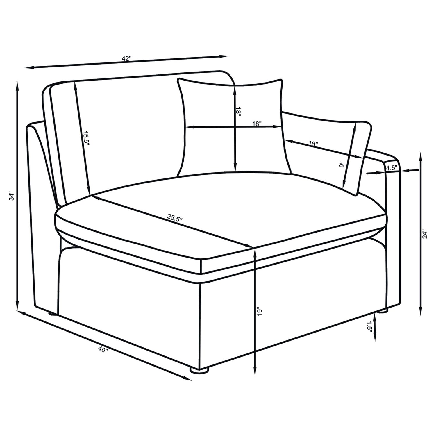 Hobson 5-piece Upholstered Modular Sectional Sofa Ivory - 551451-SETA