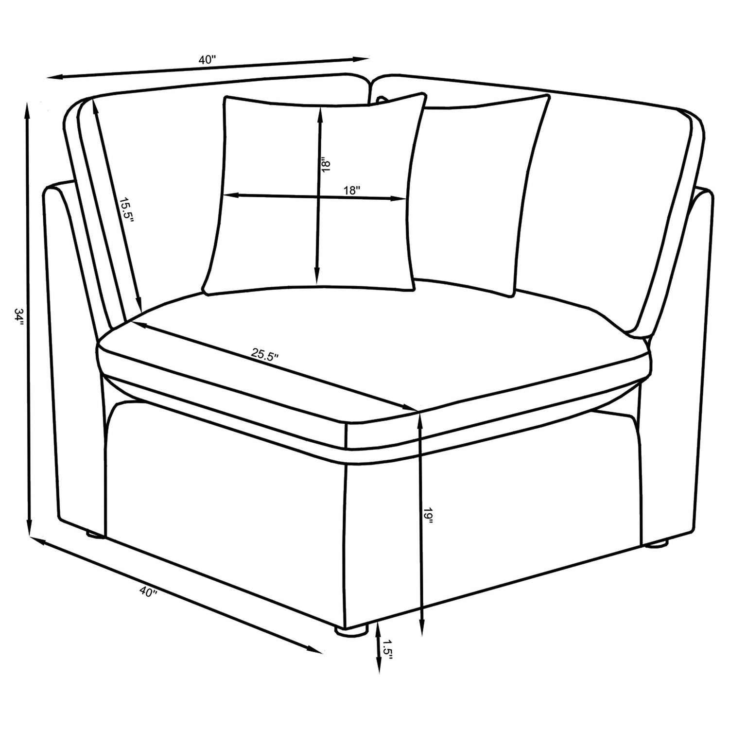 Hobson 5-piece Upholstered Modular Sectional Sofa Ivory - 551451-SETA