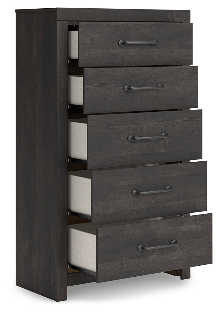 Hollivern Dark Gray Chest of Drawers - PCB2108-46