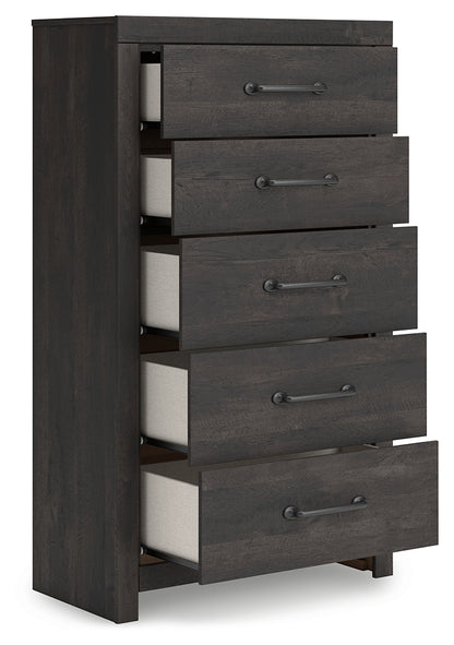 Hollivern Dark Gray Chest of Drawers - PCB2108-46