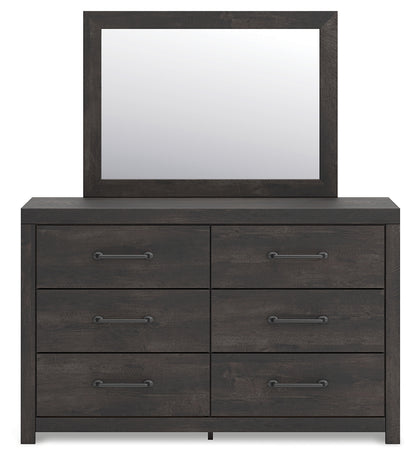 Hollivern Dark Gray Dresser and Mirror - PCB2108B1