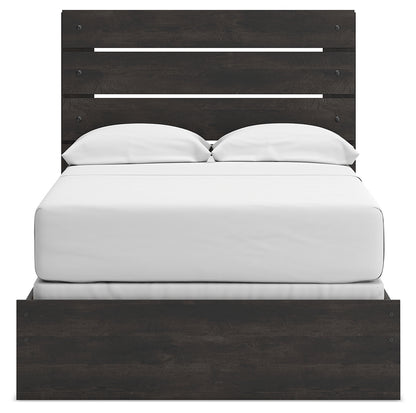 Hollivern Dark Gray Full Panel Bed - PCB2108B12