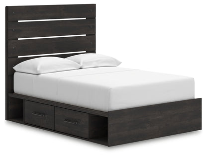 Hollivern Dark Gray Full Panel Bed with Storage - PCB2108B16