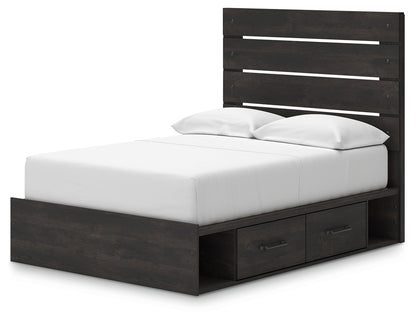 Hollivern Dark Gray Full Panel Bed with Storage - PCB2108B16