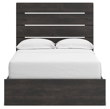 Hollivern Dark Gray Full Panel Bed with Storage - PCB2108B16