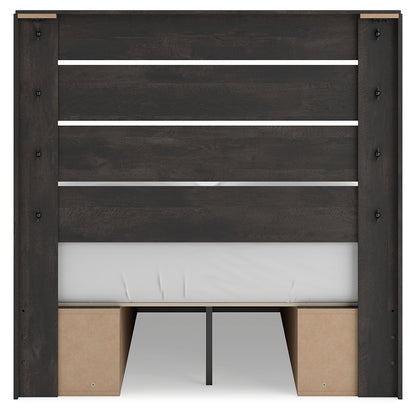 Hollivern Dark Gray Full Panel Bed with Storage - PCB2108B16