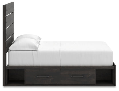 Hollivern Dark Gray Full Panel Storage Bed - PCB2108B15