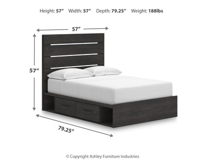 Hollivern Dark Gray Full Panel Storage Bed - PCB2108B15