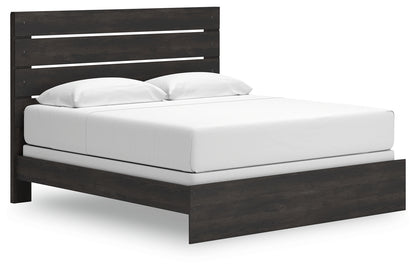 Hollivern Dark Gray King Panel Bed - PCB2108B8