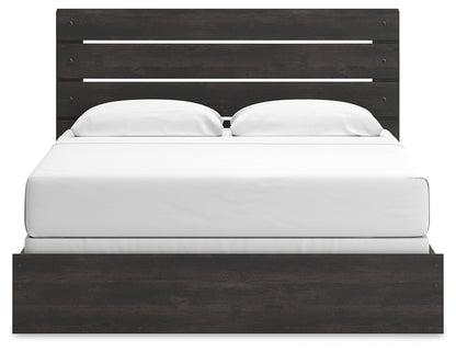 Hollivern Dark Gray King Panel Bed - PCB2108B8