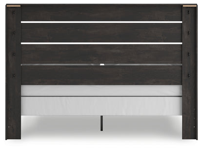 Hollivern Dark Gray King Panel Bed - PCB2108B8