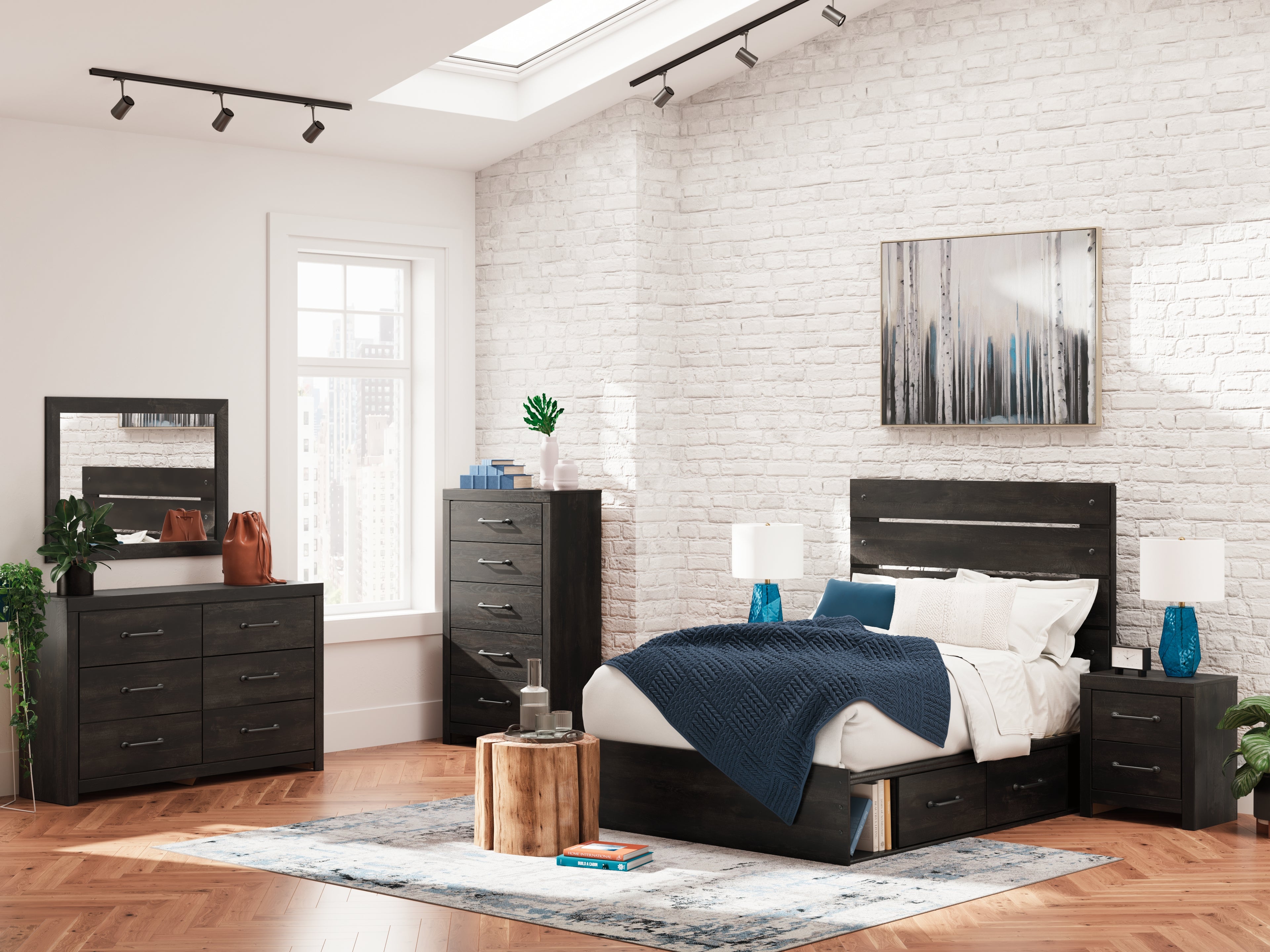 Hollivern Dark Gray Nightstand - PCB2108-92