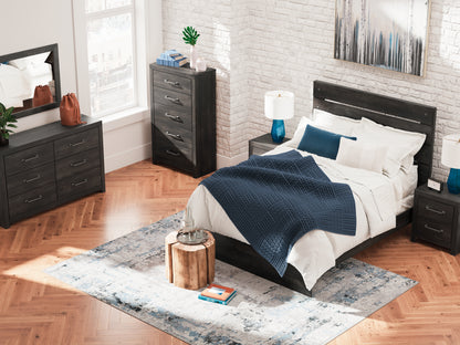 Hollivern Dark Gray Queen Panel Bed - PCB2108B2