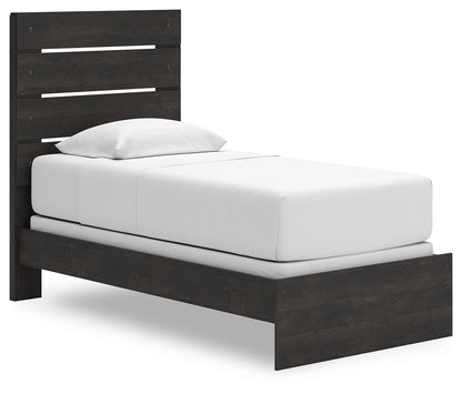 Hollivern Dark Gray Twin Panel Bed - PCB2108B11