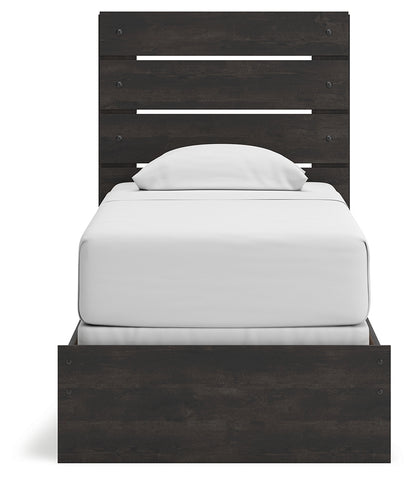 Hollivern Dark Gray Twin Panel Bed - PCB2108B11