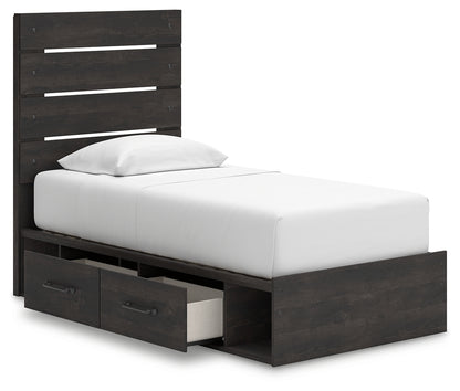 Hollivern Dark Gray Twin Panel Storage Bed - PCB2108B17