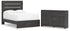 Hollivern Full Panel Bed with Dresser in Dark Gray from Ashley - Luna Furniture