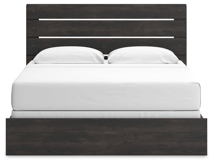 Hollivern King Panel Bed with Dresser in Dark Gray from Ashley - Luna Furniture