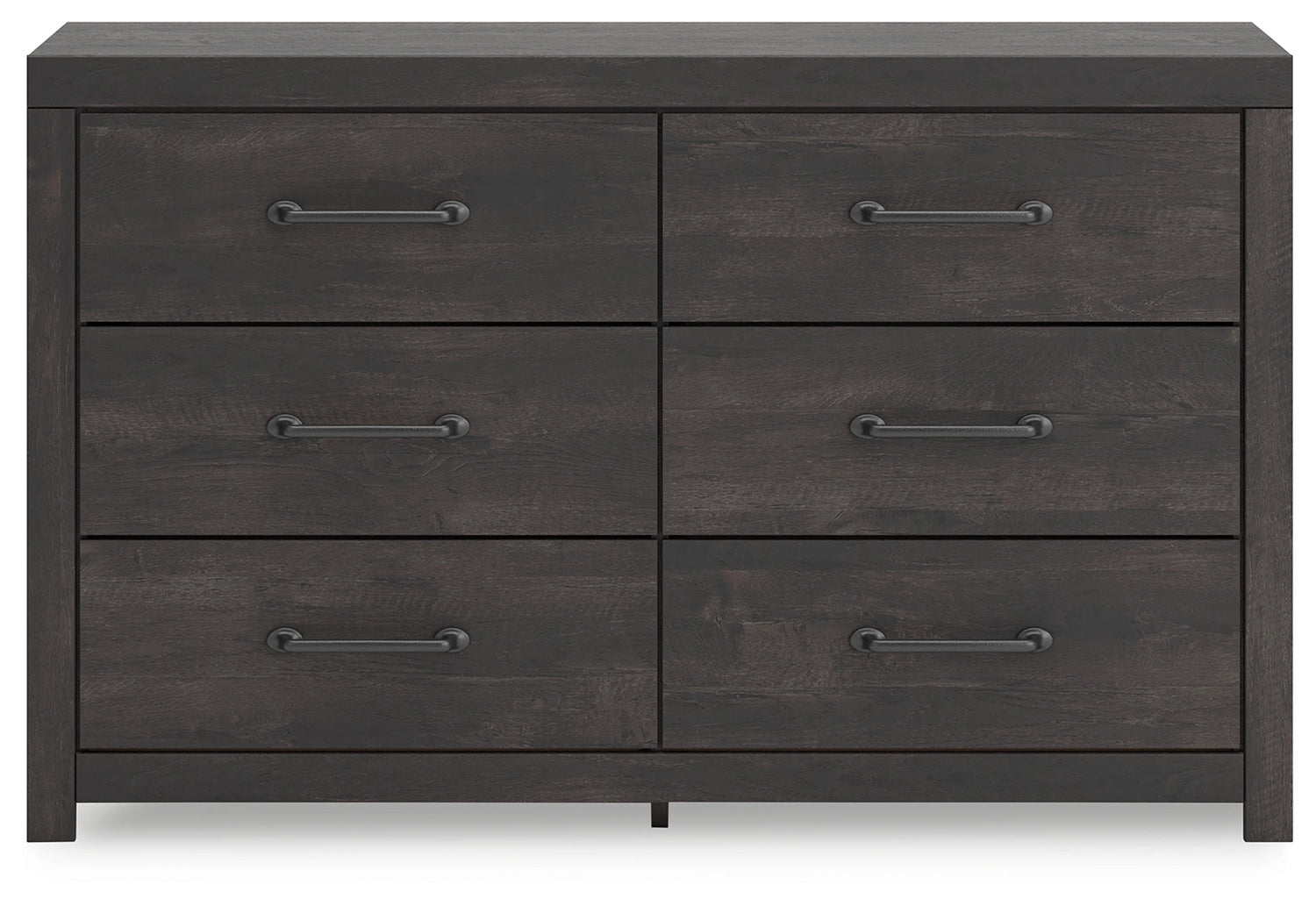 Hollivern Queen Panel Bed with Dresser in Dark Gray from Ashley - Luna Furniture
