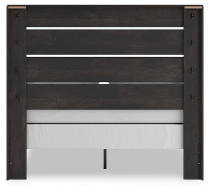 Hollivern Queen Panel Bed with Dresser in Dark Gray from Ashley - Luna Furniture