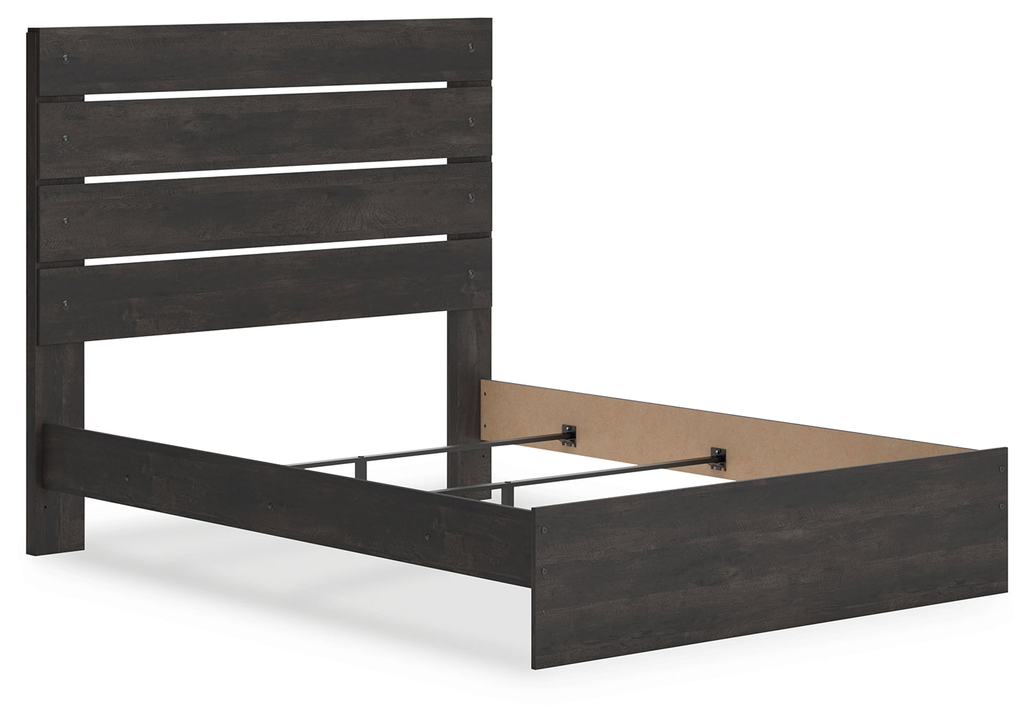 Hollivern Queen Panel Bed with Dresser in Dark Gray from Ashley - Luna Furniture