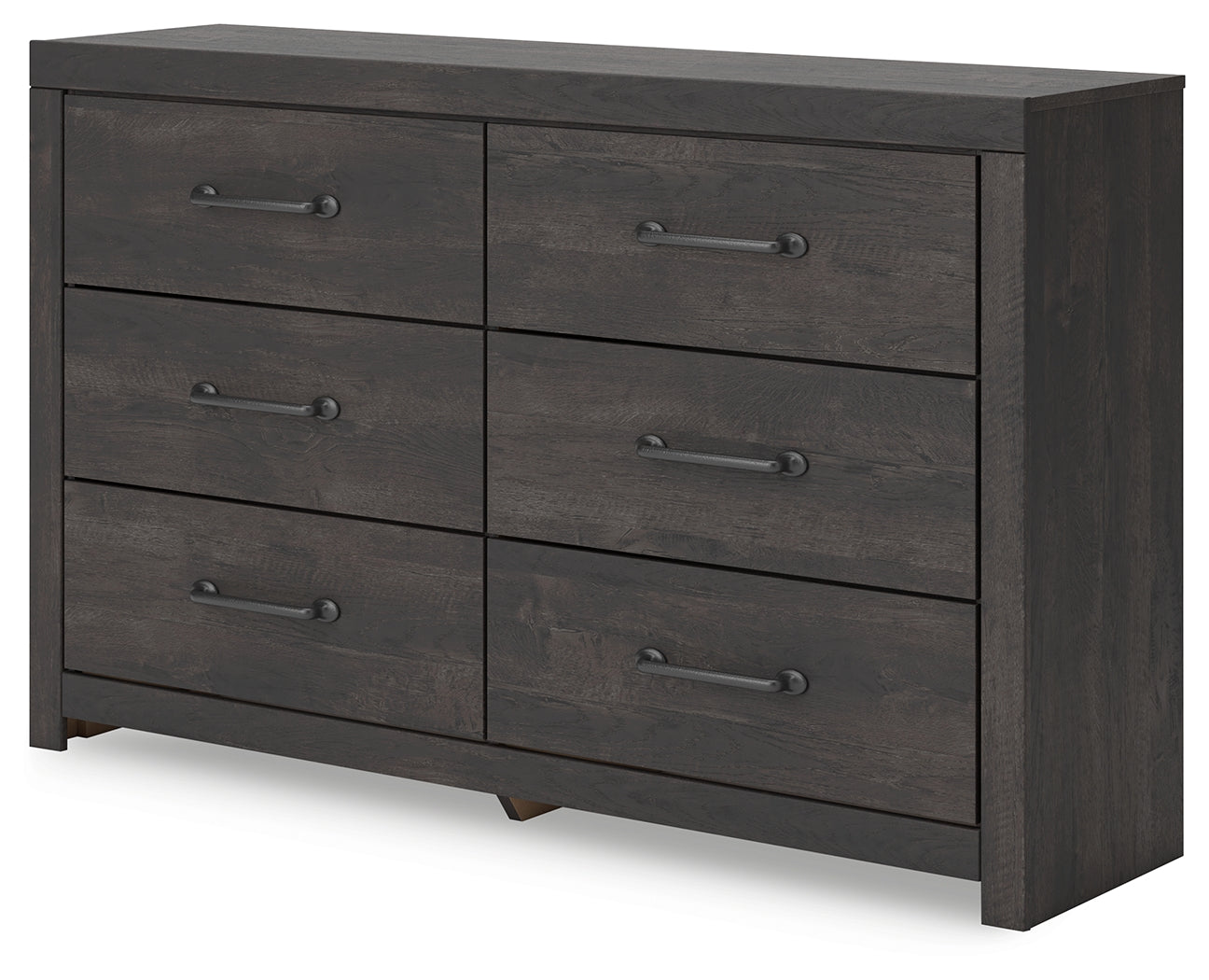 Hollivern Twin Panel Bed with Storage with Dresser and Nightstand in Dark Gray from Ashley - Luna Furniture