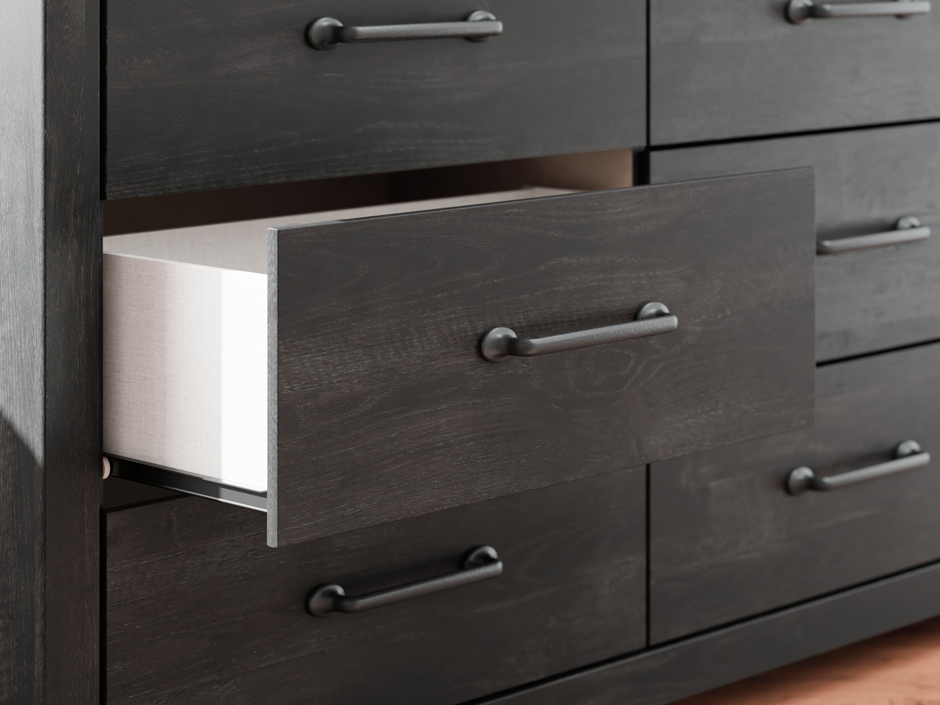 Hollivern Twin Panel Storage Bed with Dresser in Dark Gray from Ashley - Luna Furniture