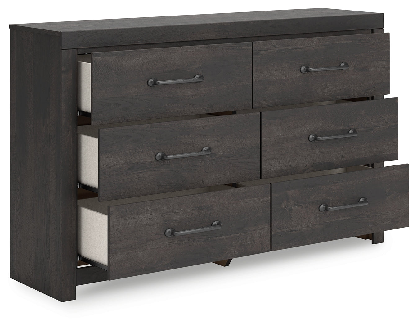 Hollivern Twin Panel Storage Bed with Dresser in Dark Gray from Ashley - Luna Furniture