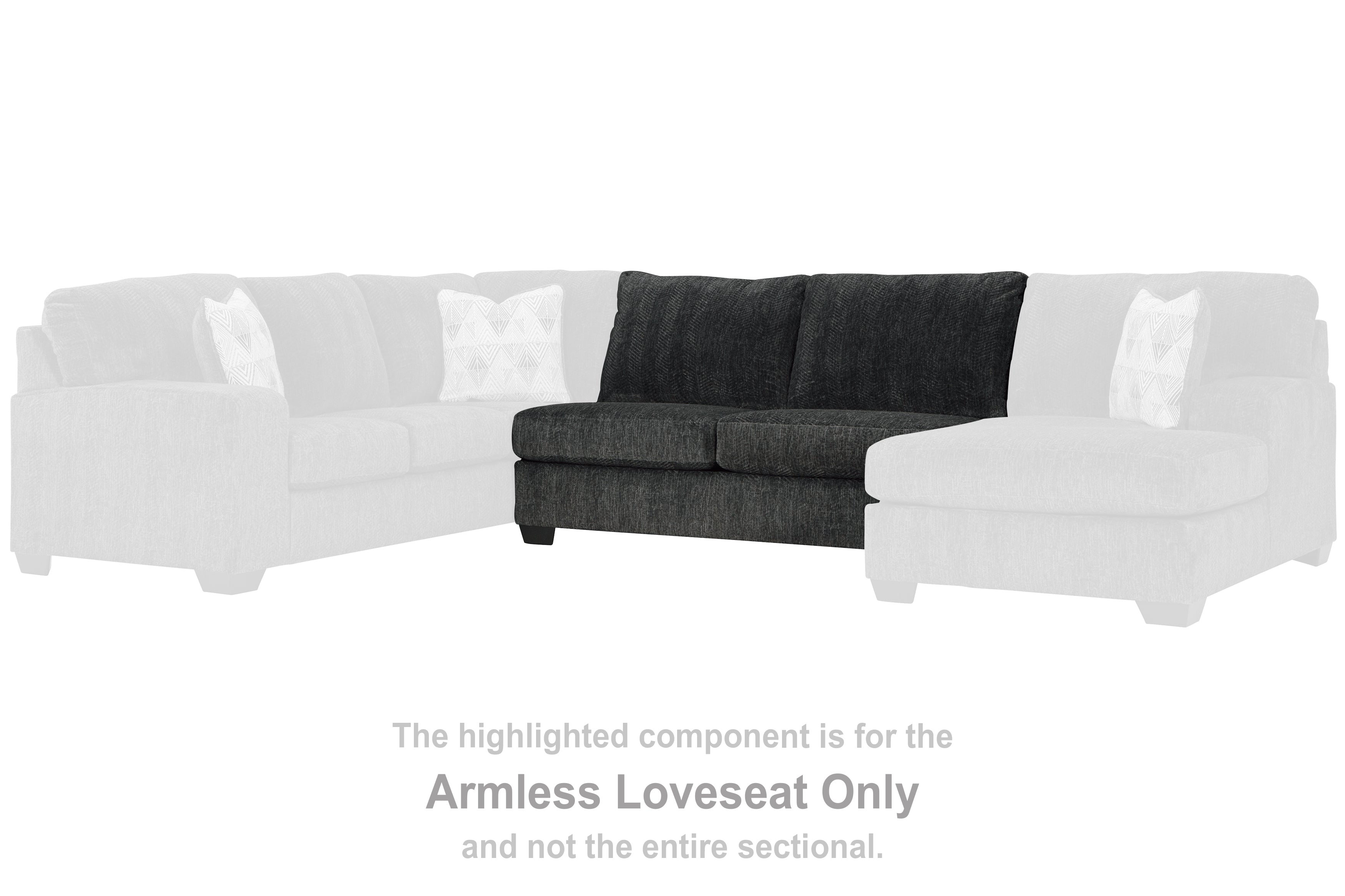 Hollyview Shadow Armless Loveseat - 1520534