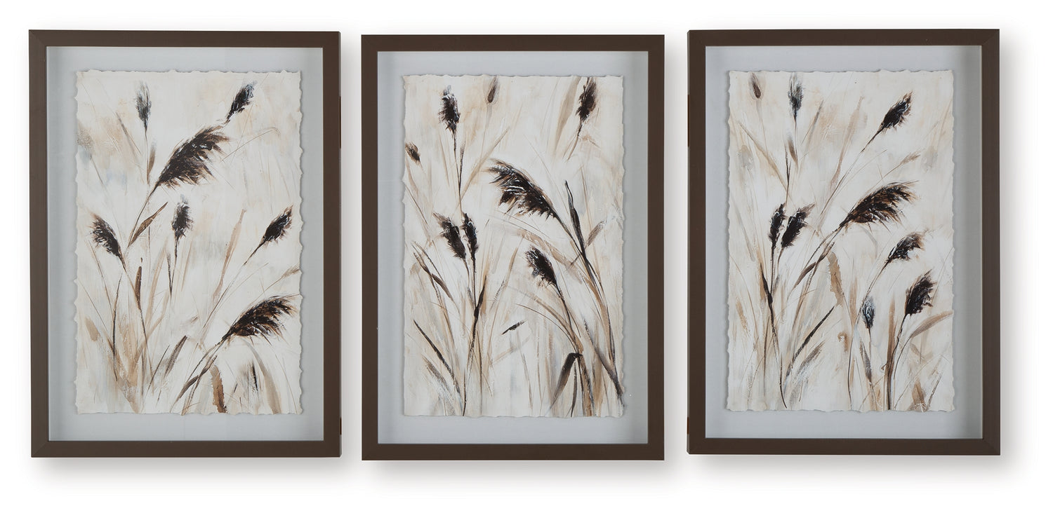 Honslow Brown/Black/White Wall Art (Set of 3) - A8000506