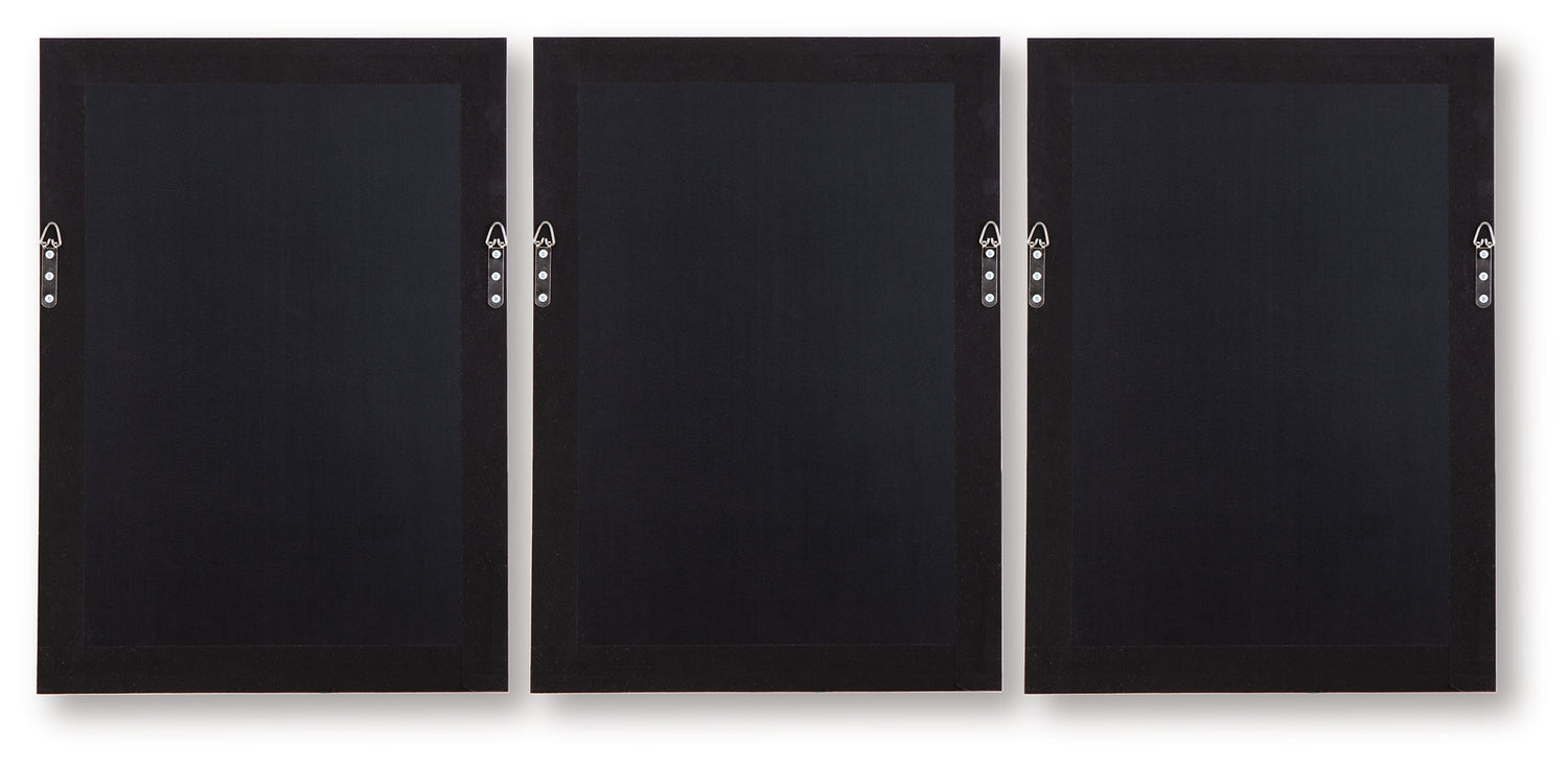 Honslow Brown/Black/White Wall Art (Set of 3) - A8000506