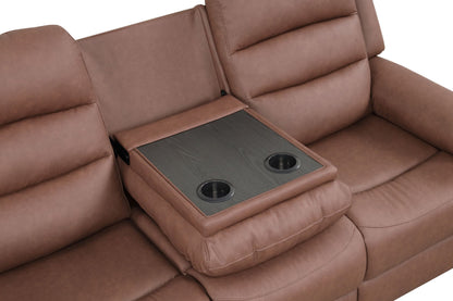 Hope Brown 3PC Reclining Set - HOPE Brown 3PC