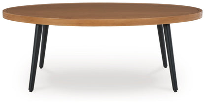 Horizon Hall Outdoor Sofa and 2 Chairs with Coffee Table in Brown/Green from Ashley - Luna Furniture