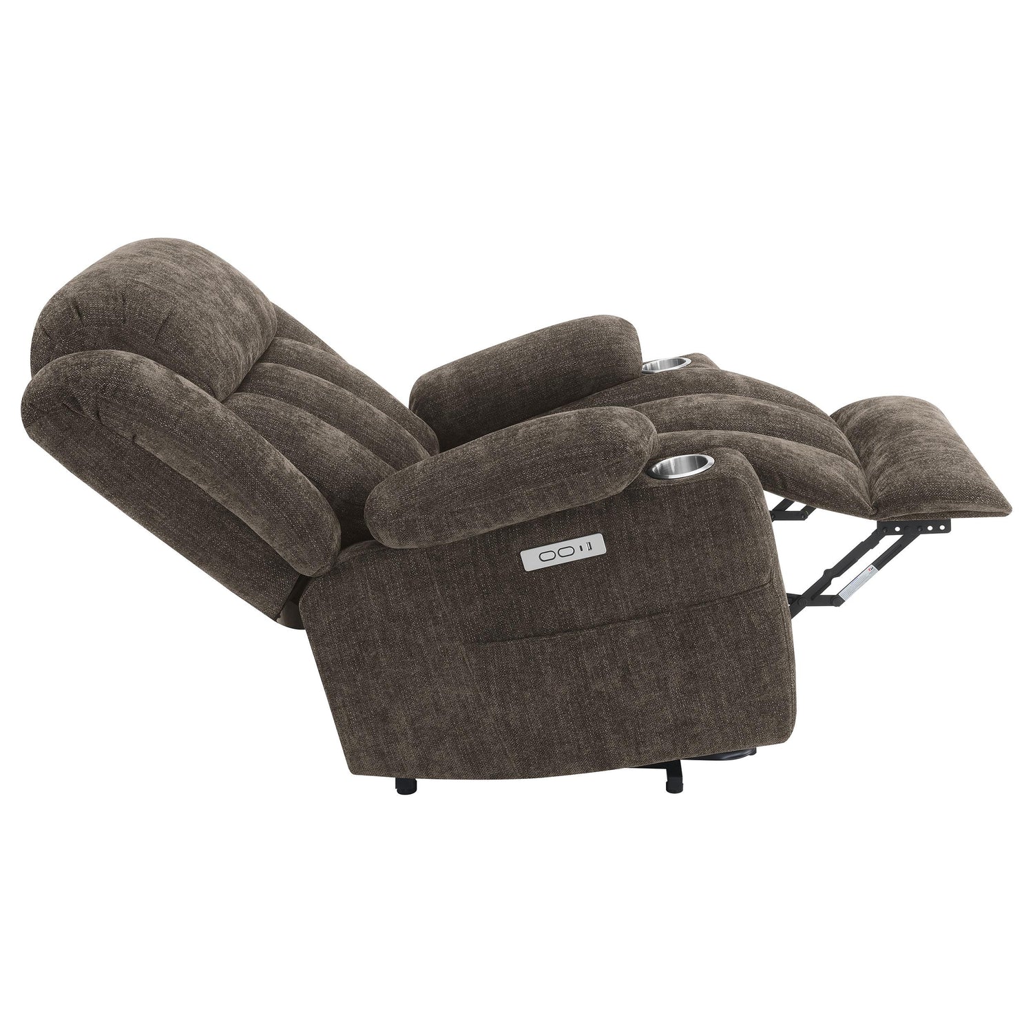 Houston Upholstered Power Lift Recliner Chair Dark Brown - 603233P