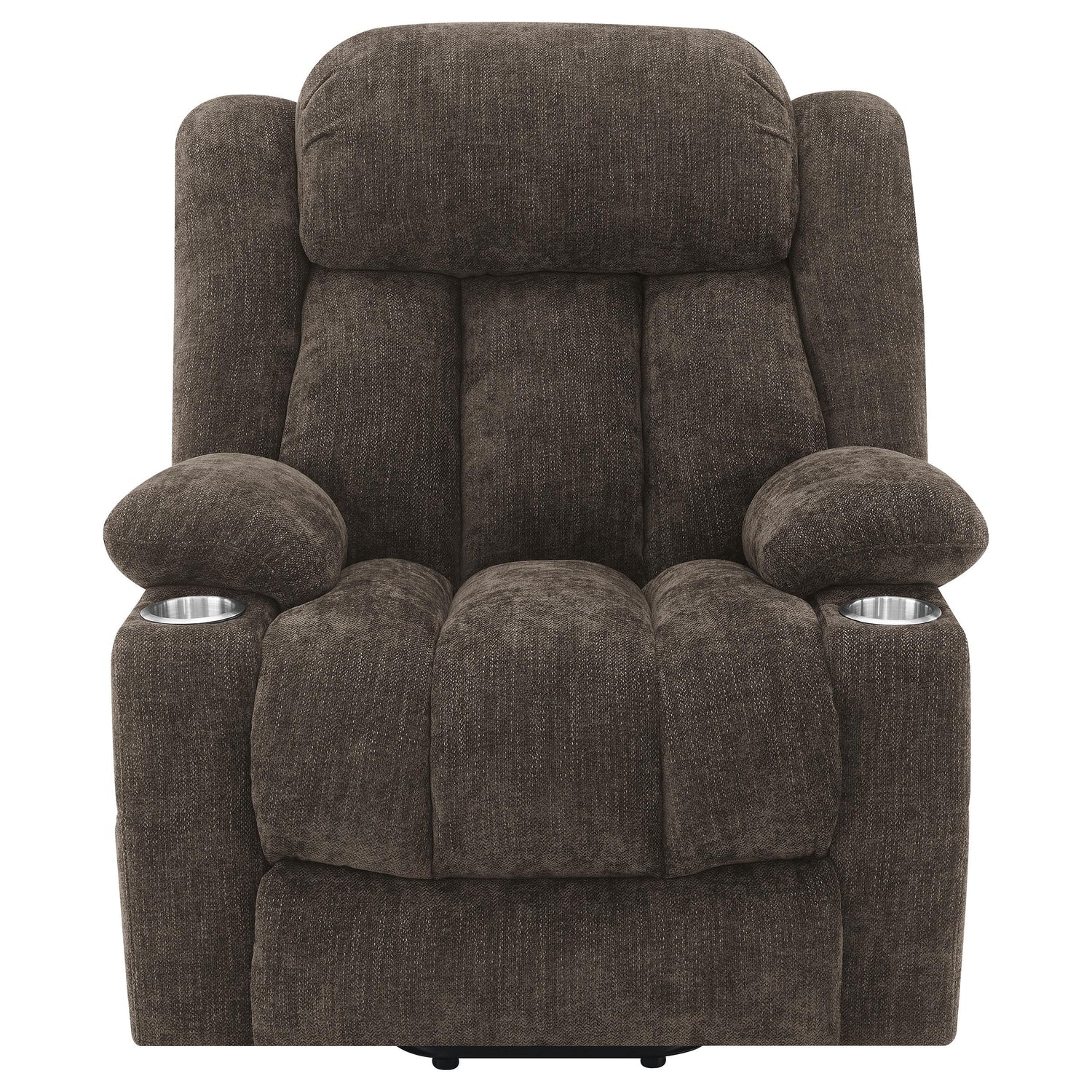 Houston Upholstered Power Lift Recliner Chair Dark Brown - 603233P