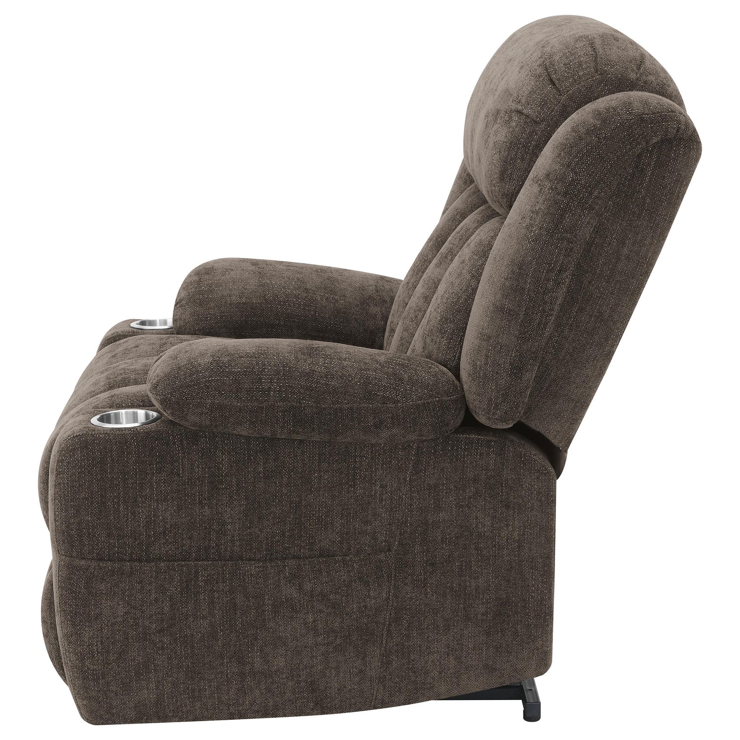 Houston Upholstered Power Lift Recliner Chair Dark Brown - 603233P