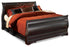 Huey Vineyard Black Queen Sleigh Bed, Dresser, Chest and Nightstand - B128B19