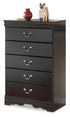 Huey Vineyard Black Queen Sleight Bed and Chest - B128B48