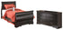 Huey Vineyard Twin Sleigh Bed with Dresser in Black - PKG002541