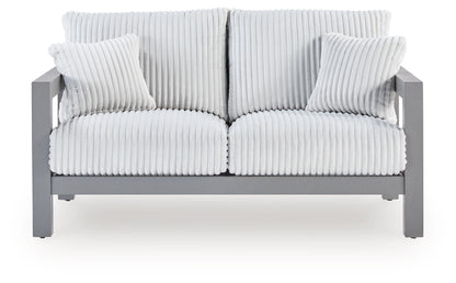 Hurley Park Gray Outdoor Loveseat with Cushion - PCP695-835