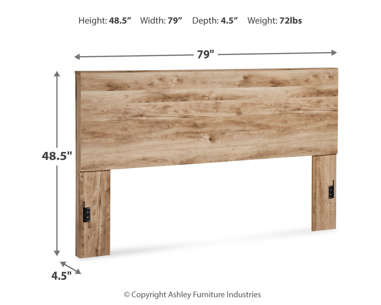 Hyanna King Panel Headboard with Mirrored Dresser and 2 Nightstands in Tan Brown - PKG015290