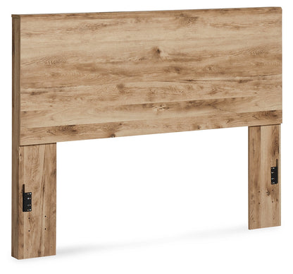 Hyanna Queen Panel Headboard with Mirrored Dresser and Chest in Tan Brown from Ashley - Luna Furniture