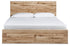 Hyanna Tan Brown Queen Panel Storage Bed and Chest - B1050B51