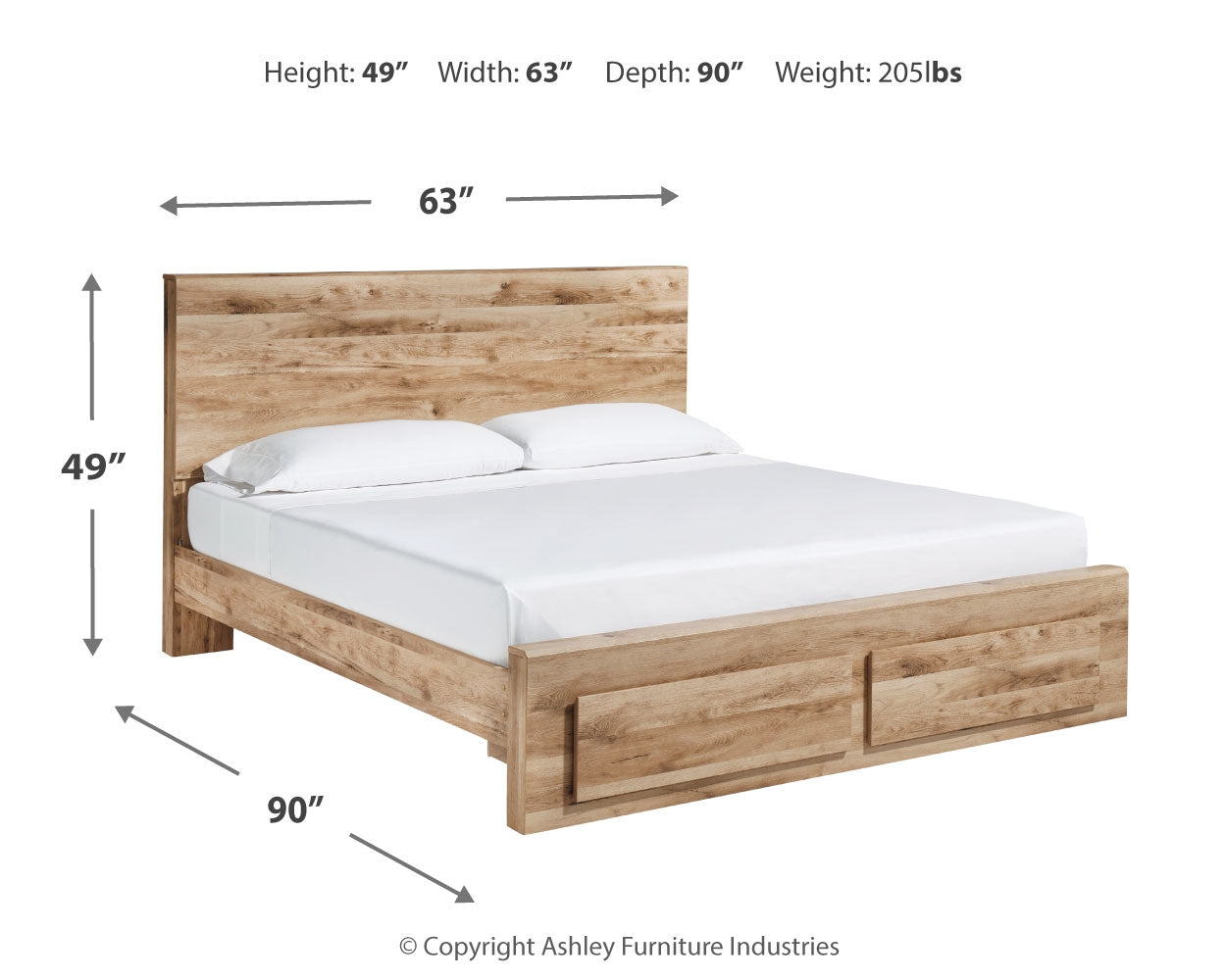 Hyanna Tan Brown Queen Panel Storage Bed and Chest - B1050B51