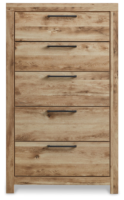 Hyanna Tan Brown Queen Panel Storage Bed and Chest - B1050B51